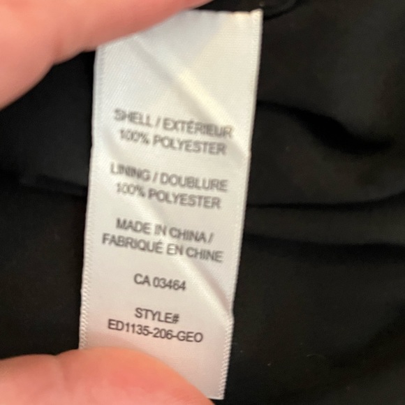 EUC Ricki’s Black/Brown-Patterned, Sheer-Layered Shift Dress, Sz L. - Picture 4 of 11